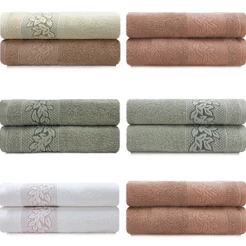 Toalhas de Banho Provence 100 Algodão Kit com 2 Peças Karsten