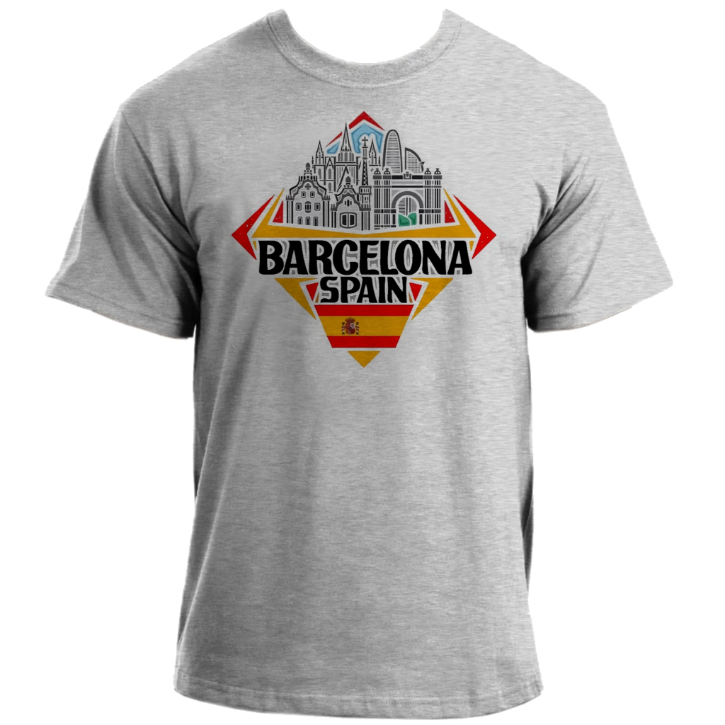 Camiseta infantil ou adulto até Plus size Barcelona Espanha Lembrança