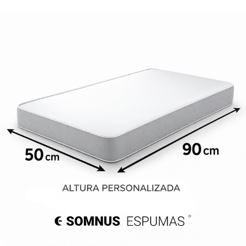 Colchão 90x50 Mini Berço Moisés Serenitá KaBaby e Safety Mini Play Altura Sob Medida | Espuma Firme, Macia, Confortável — imagem 2 de 2