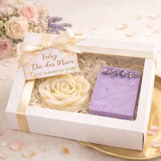 Kit Sabonete Corporal Artesanal Dia das Mães Presente Feminino Cheiroso Lembrancinha em Oferta na Shopee