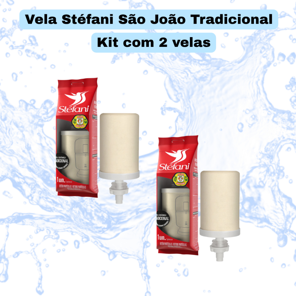 Kit 2 Velas Tradicional Stéfani para Filtro de Barro