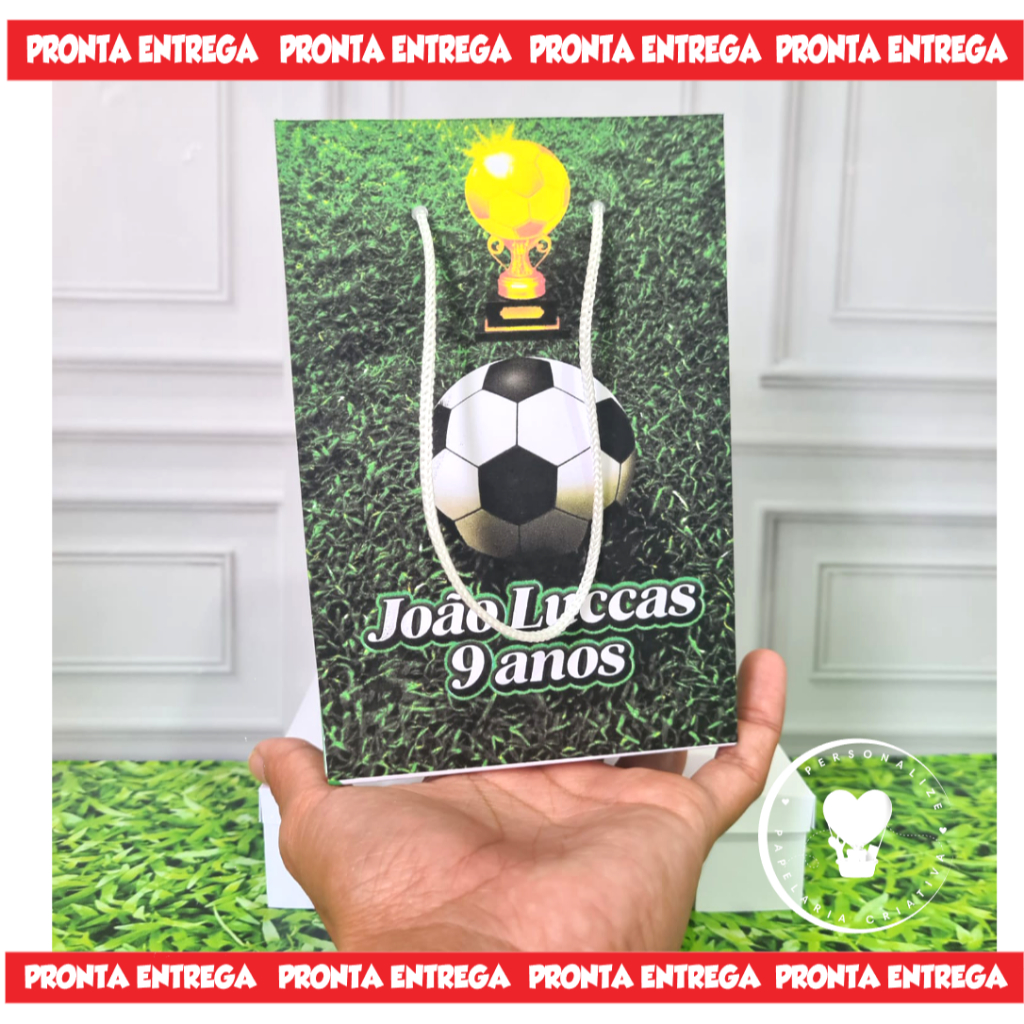 Sacolinha Surpresa Personalizada Lembrancinha - FUTEBOL- TIMES - ESPORTES -Tamaho P -PEGUE E MONTE- TODOS OS TEMAS