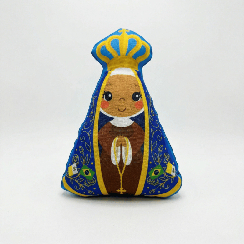 Naninha Nossa Senhora Aparecida Brinquedo Católico Infantil Macia e Antialérgica