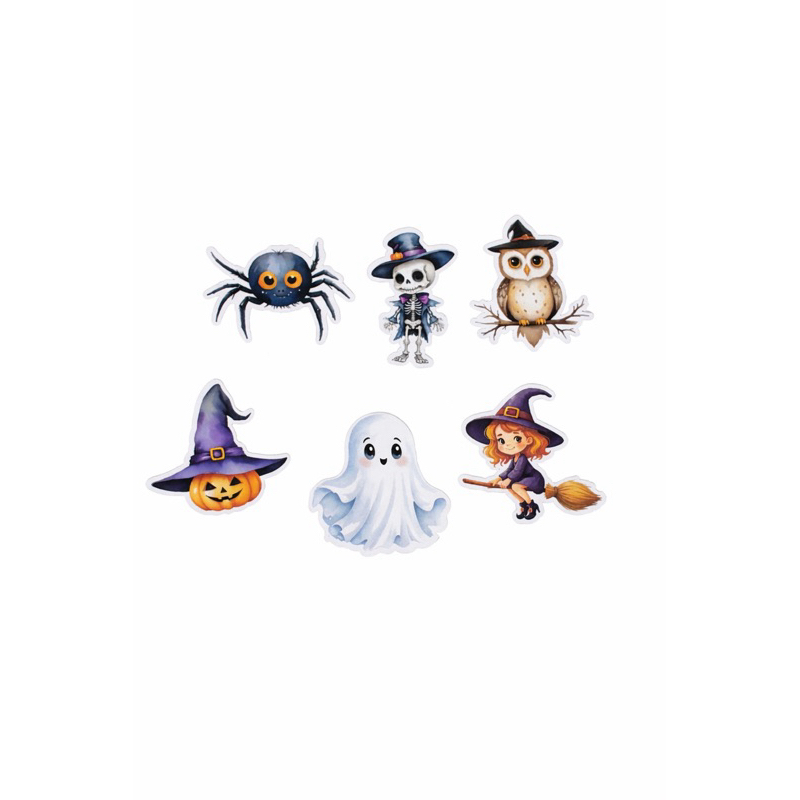 Kit com 60 Apliques / Recortes - Feste Halloween - Dia das bruxas - Decoração - Papelaria