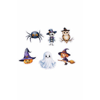 Kit com 60 Apliques / Recortes - Feste Halloween - Dia das bruxas - Decoração - Papelaria
