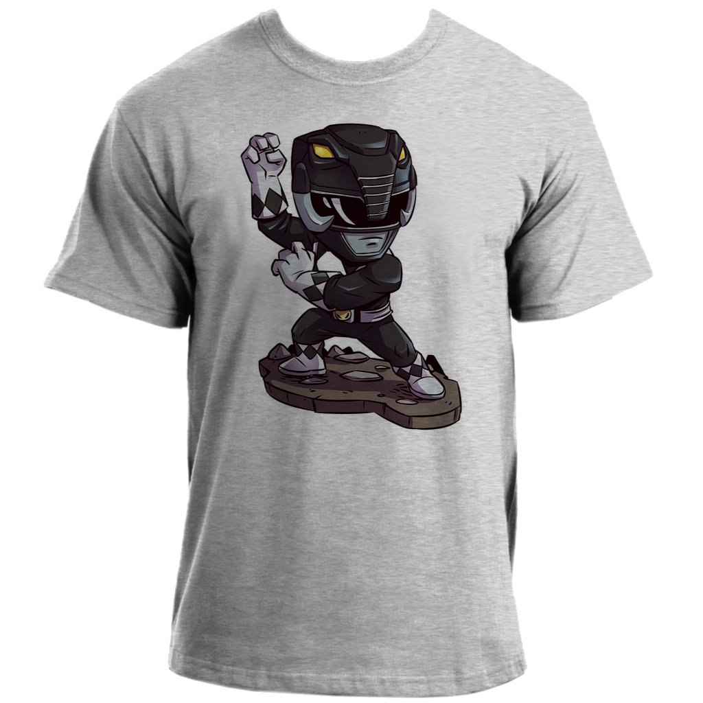 Camiseta infantil ou adulto até Plus size Power ranger  black preto