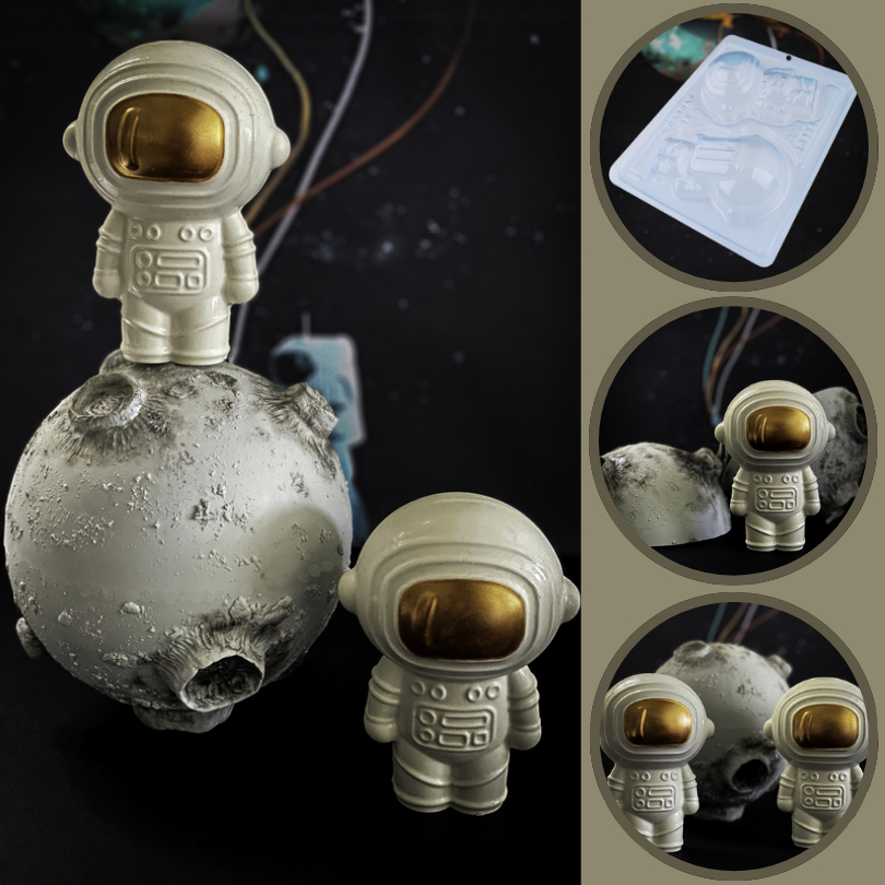 Forma Silicone Bwb 3 Partes ASTRONAUTA  COD:10284  (CHOCO)