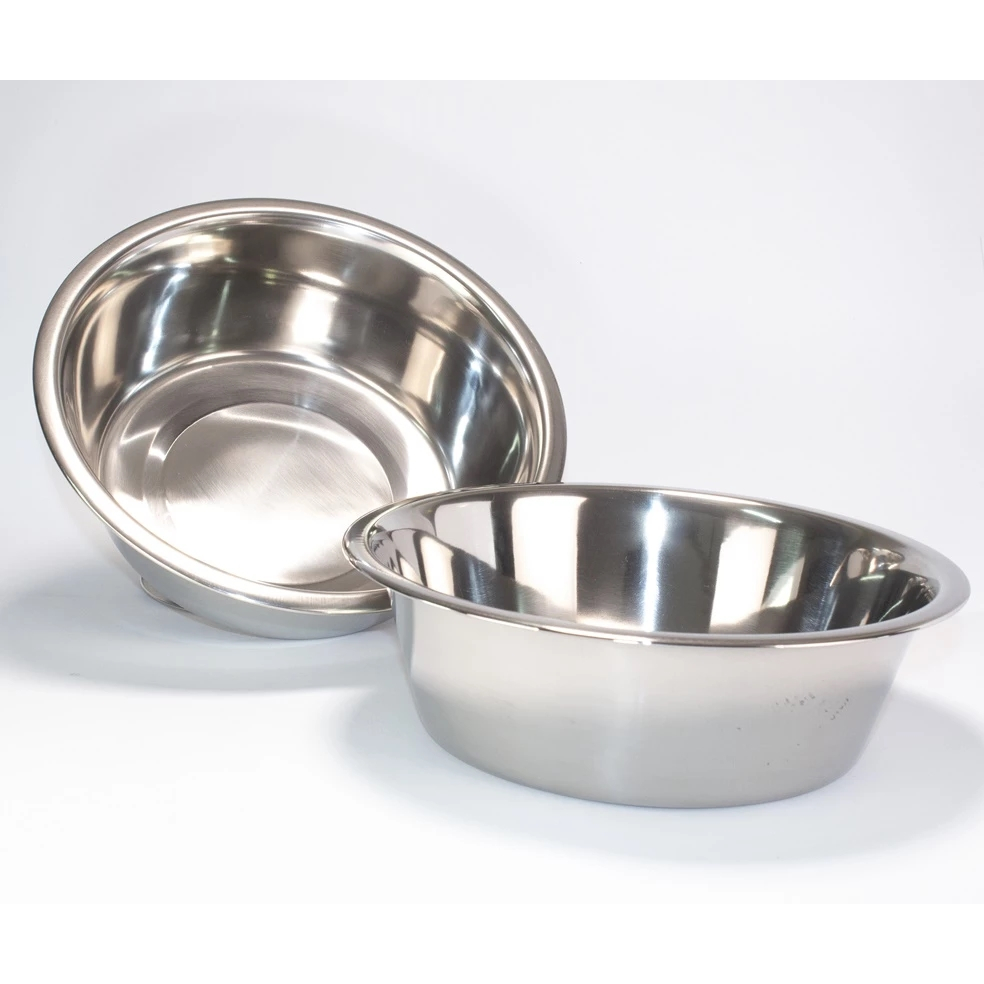 Kit 3 Tigelas Comedouro E Bebedouro Para Cães E Gatos Inox 750Ml Chalesco — imagem 2 de 2