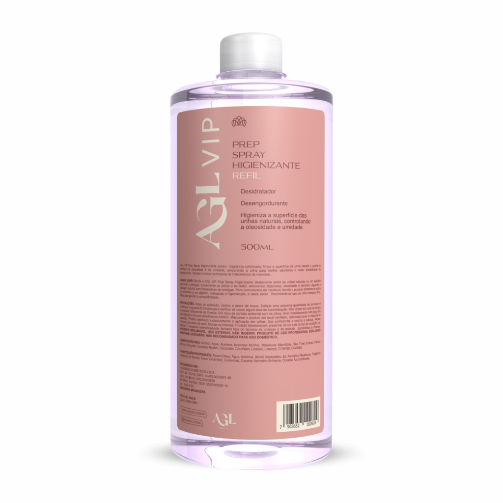 Prep Para Unhas Spray Refil 500mL Manicure Unha em Gel Nail