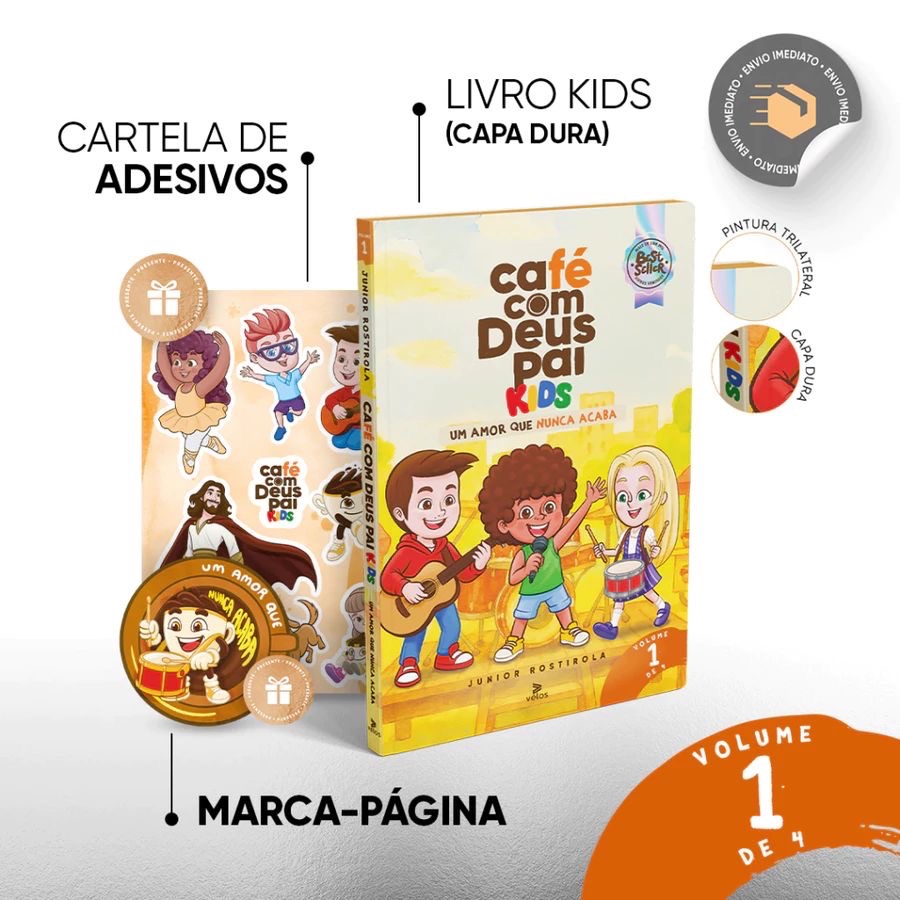 Café com Deus Pai Kids (Lançamento 2026) | Volume 1 | Livro Devocional Infantil