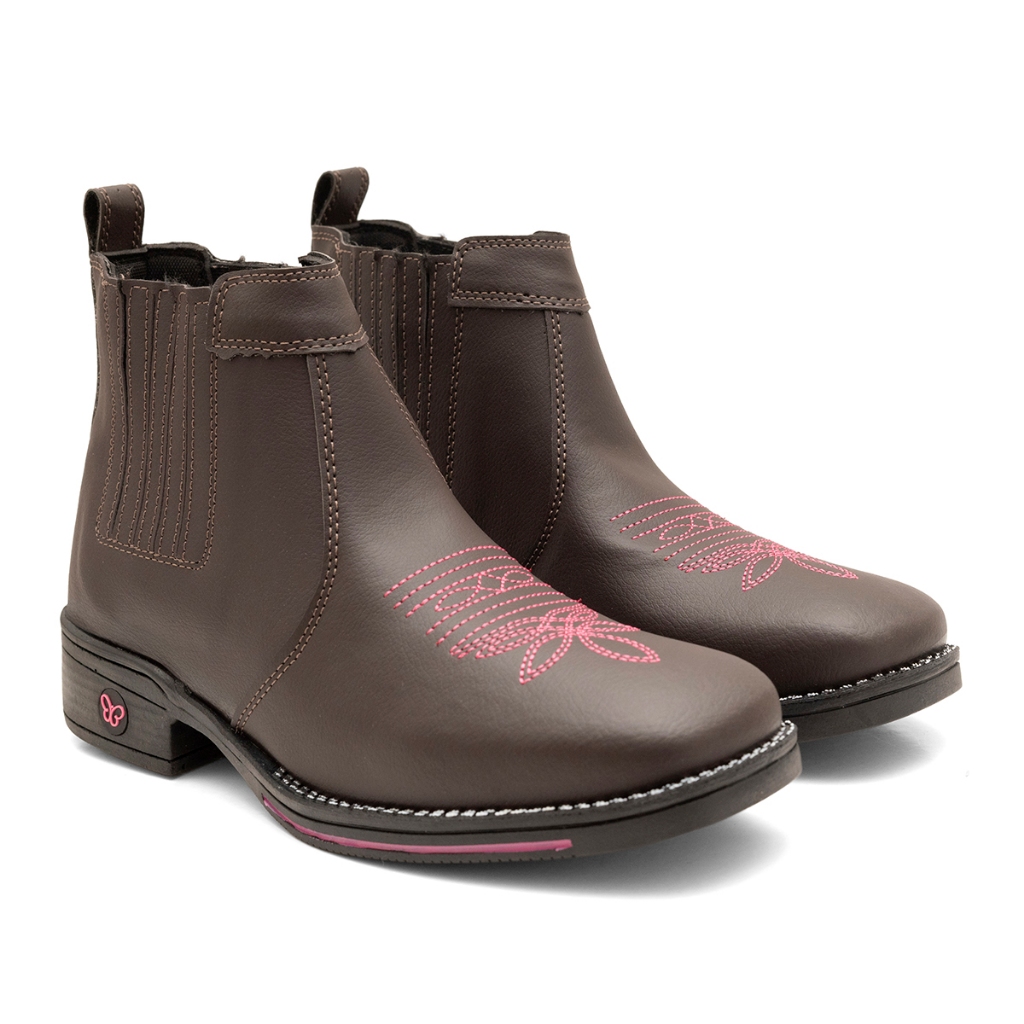 Botina Feminina Country Texana Cano Curto Sanfonada Leve em Oferta na Shopee