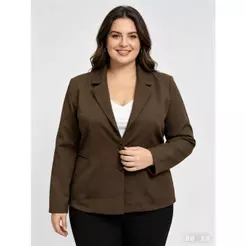 Blazer Social Alfaiataria 48-54 Com Botão e Bolso Funcional 312
