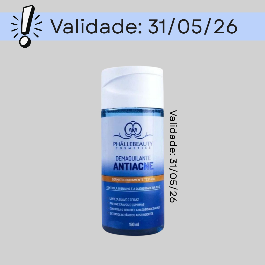 Demaquilante Antiacne 150ml - Phallebeauty | Val. 31/05/26