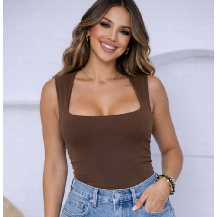 Body Bory Decote QUADRADO Forrado Bori Basico — imagem 1