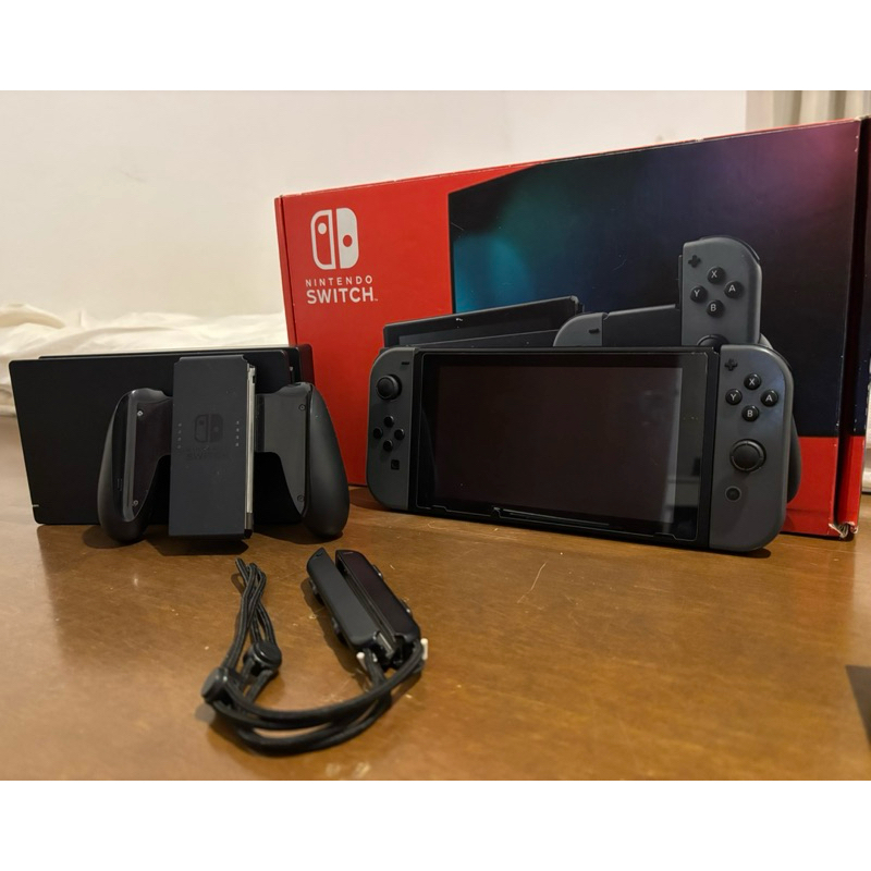 Nintendo Switch V2 Cinza Completo Com Caixa