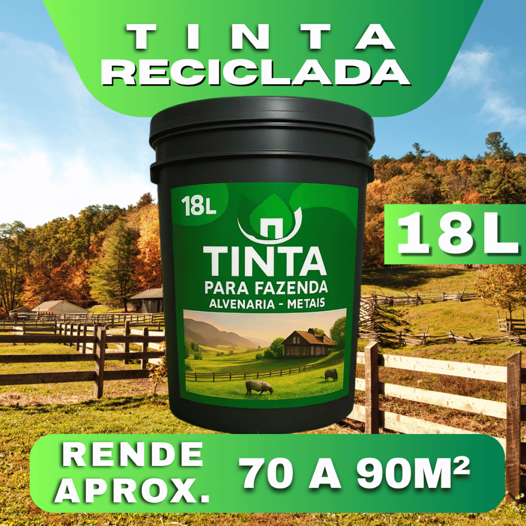 Tinta Reciclada Óleo Suvecology - Pronta para Uso Balde em Piso, Ferragem, Madeira E Alvenaria