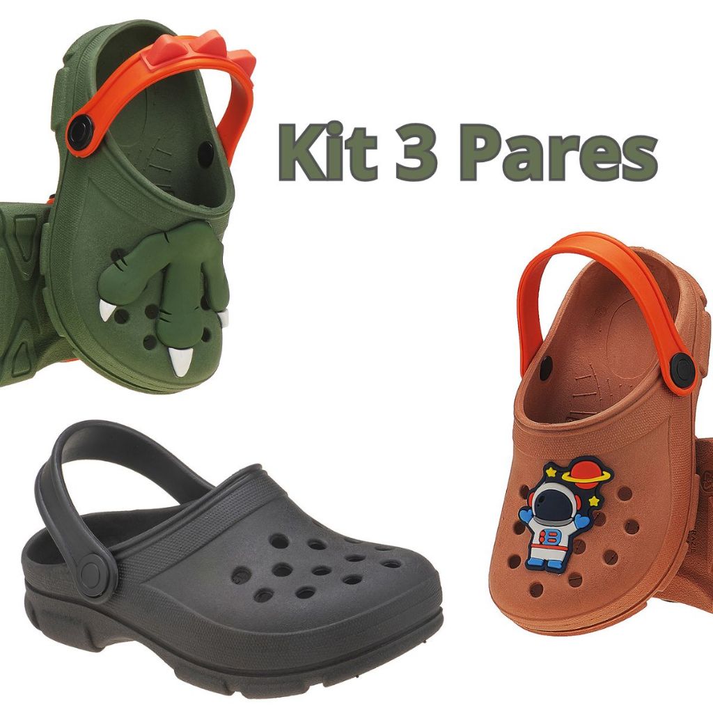 Papete Infantil Menino Kit 3 Pares Antiderrapante Kidstep