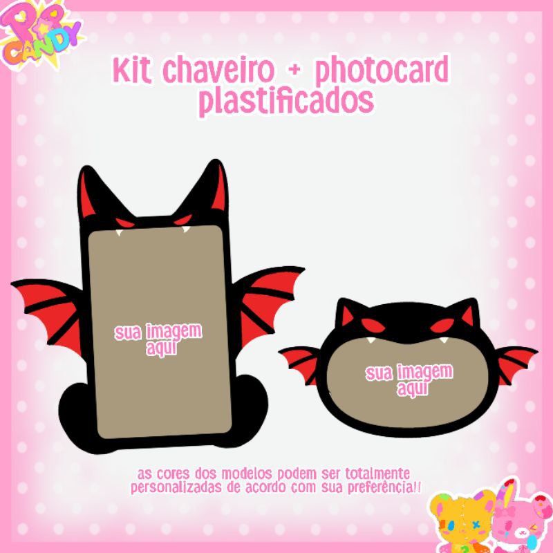 ♡݂   𓎟𓎟   Kit chaveiro + photocard plastificados personalizados