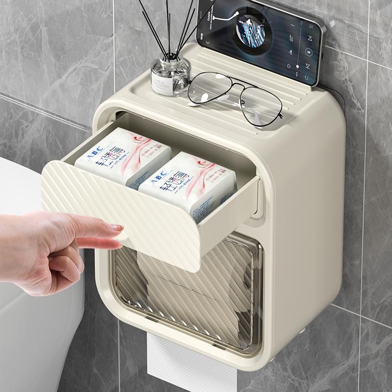 Caixa Porta  Lenço Umedecido Dispense Organizador Banheiro Suporte Papel