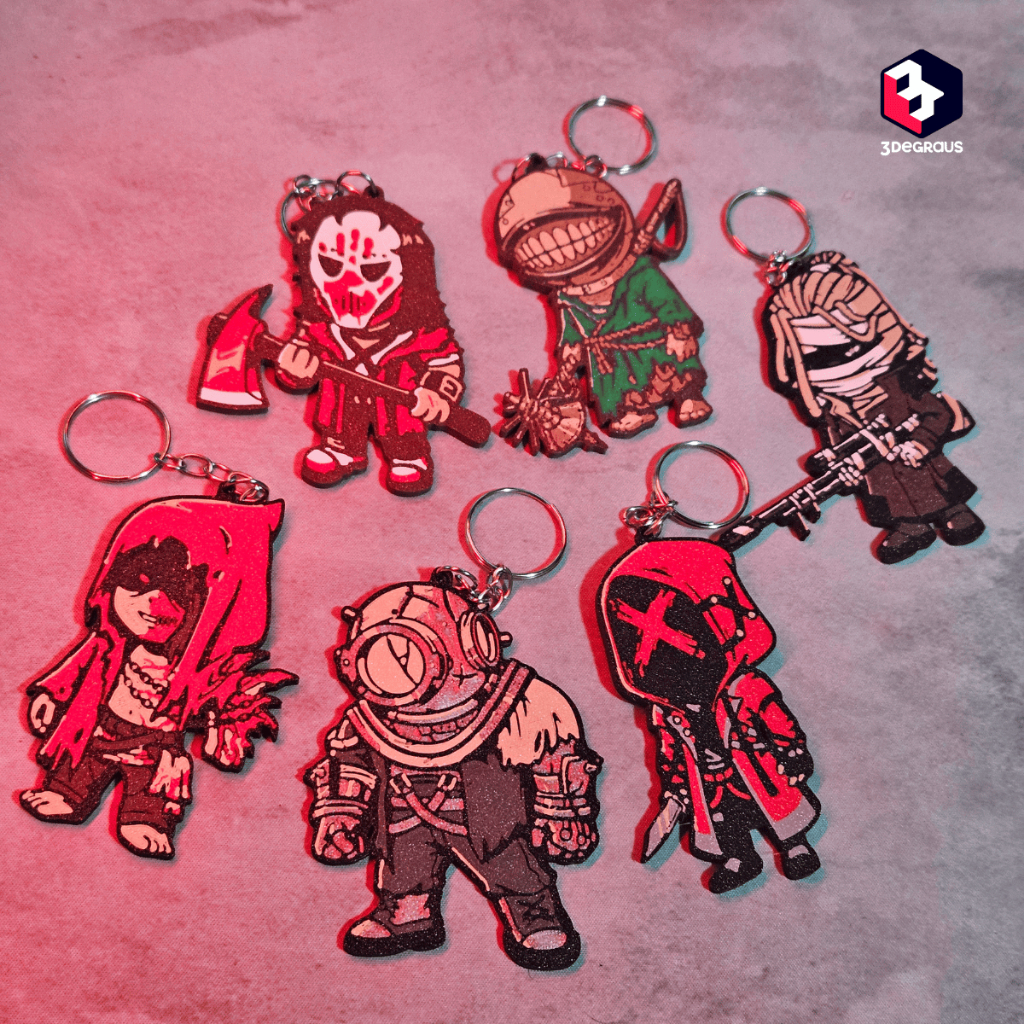 Chaveiro Hexatombe Equipe Mascarados Aguiar Kemi Jae X Labirinto, Dalmo e Juan Ordem Paranormal RPG