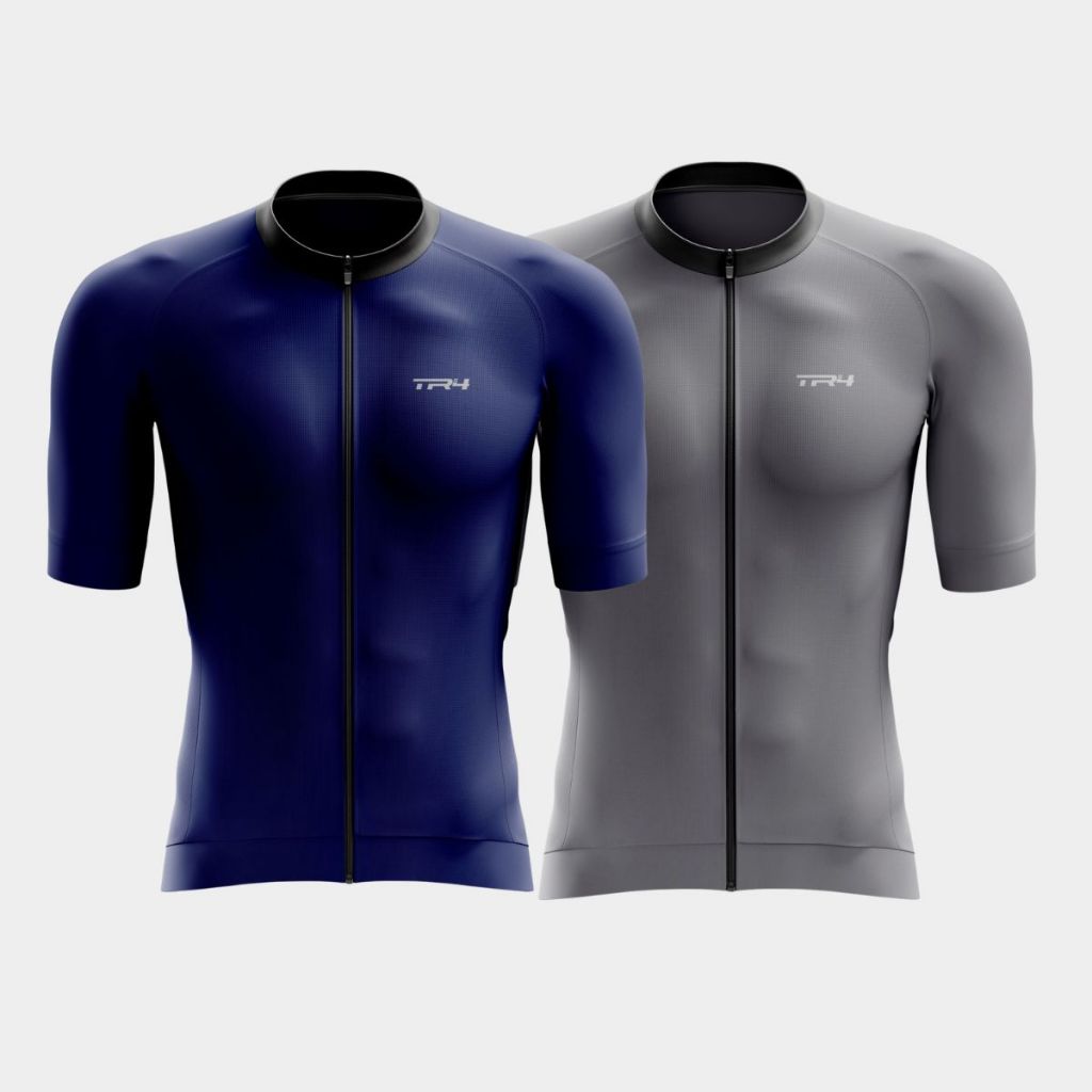 Kit 2 Camisa Masculina Bicicleta Manga Curta Premium Zíper Total Elite Mtb Speed Ciclistas