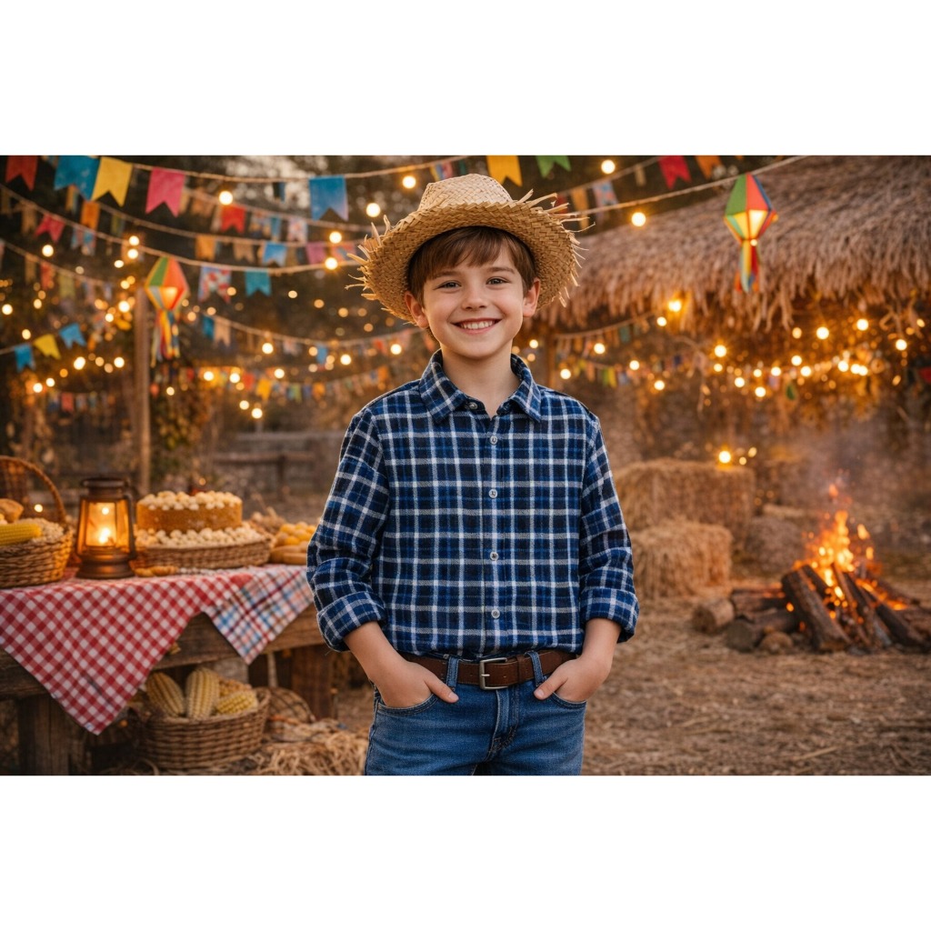 Camisa Xadrez Flanelada Infantil e Juvenil  REF:1502