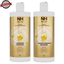 Kit 2 Itens Capilar Óleo Extraordinário NEW HAIR Profissional 1L Salão Shampoo e Condicionador