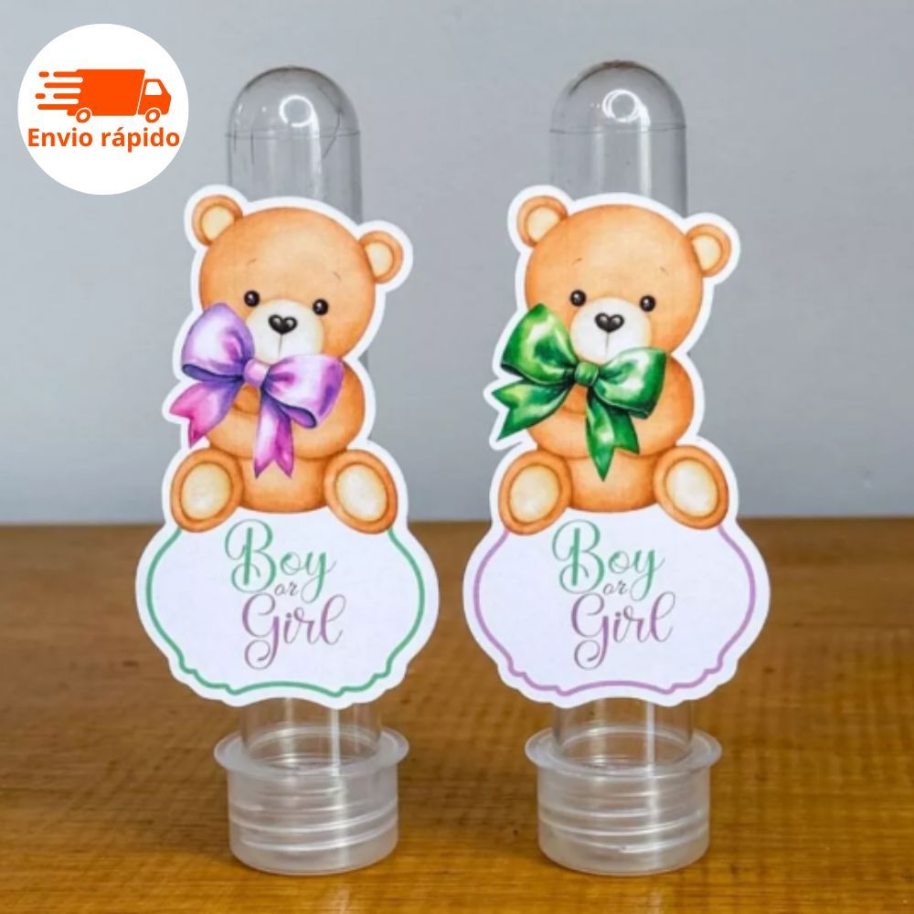 Apliques para Tubete Personalizado Chá revelação/Chá de bebê ursinhos | Envio rápido Várias cores | Todos os temas