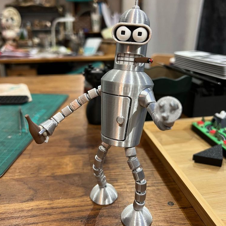 Boneco Robô Bend Bending Rodríguez - Articulado Impressão 3D Alta Resolução - Action Figure 16 CM