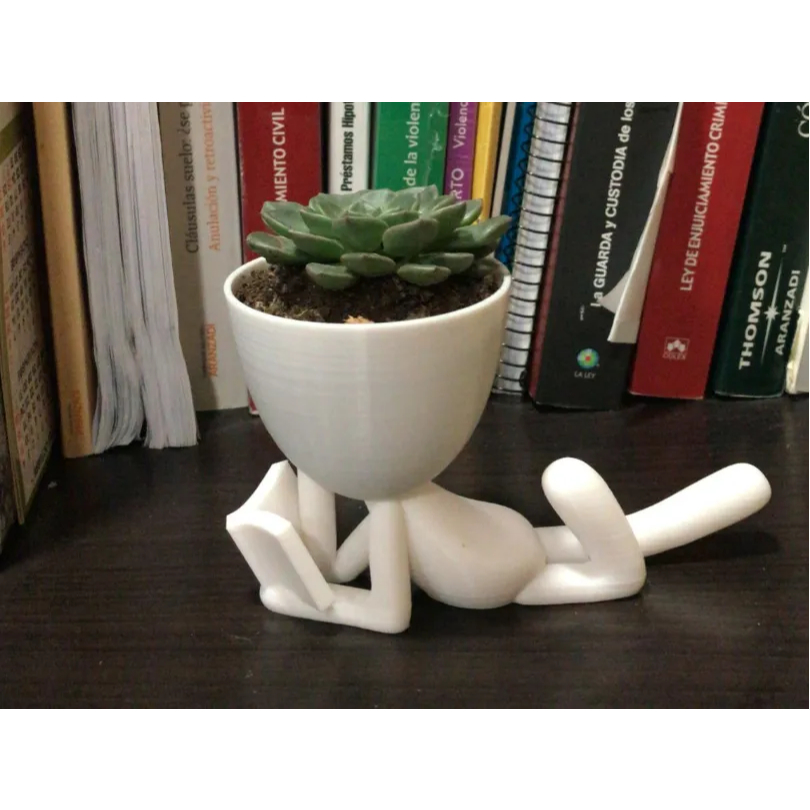 Vaso Criativo Boneco Relaxado Porta Planta Suculenta Decorativo Moderno / Vaso De Pessoa / Vaso De Humano