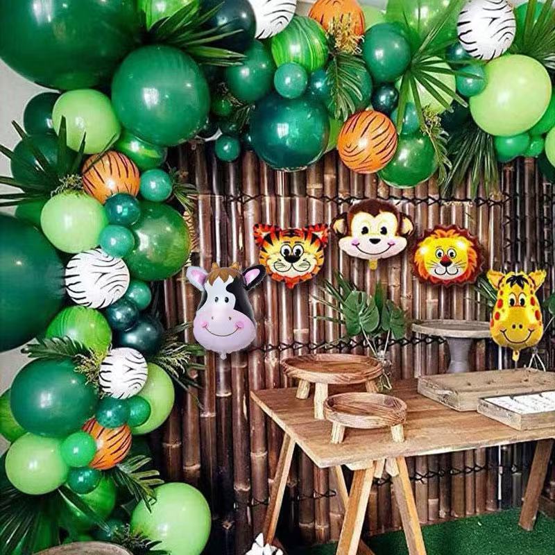 Kit 134 Peças - Guirlanda Balões Animais Safari Selva para Decoração Festa Infantil qq-7