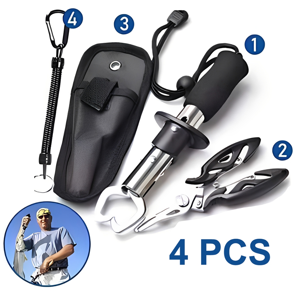 Kit 3/4 Pcs Alicate De Pesca E Ferramentas Multifuncionais Para Os Lábios De Peixe