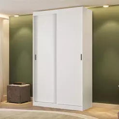 Guarda Roupa Solteiro 2 Portas 2 Gav Branco Carraro