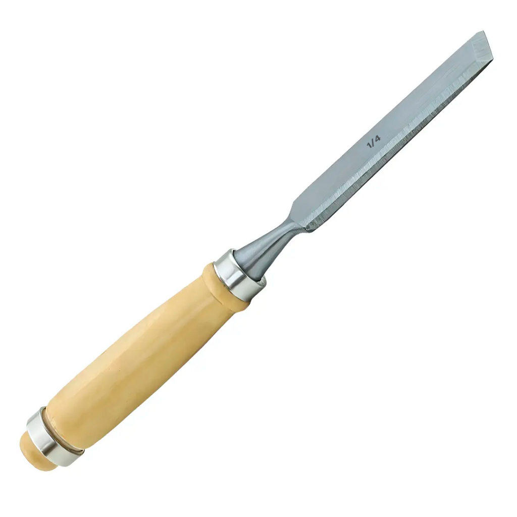 Formão Chanfrado para madeira 1/4" entalhe marceneiro carpinteiro