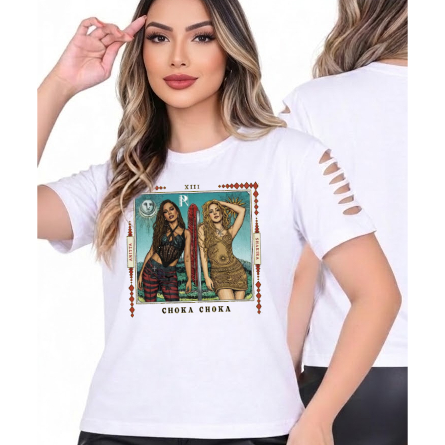 Camiseta Shakira - Choka Choka Camisa Stream Anitta, Shakira - Choka Choka