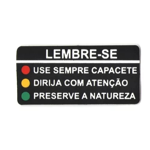 Adesivo Precaução Advertência Tanque Nx 150 Nx 200 Xlx 250 Xlr 350 Cbx 750 Cbr 450 Lembre-se