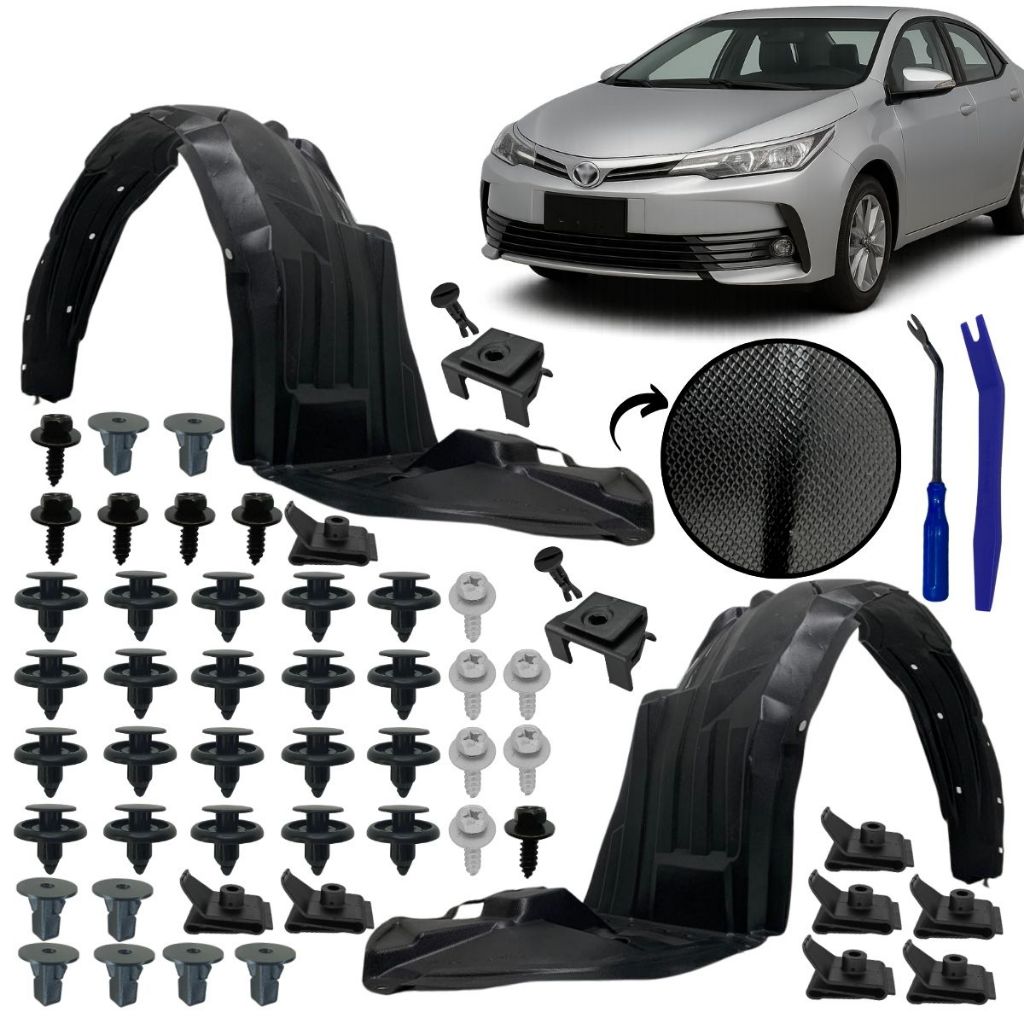 Parabarro Lameiro Dianteiro Protetor Caixa De Roda Para Toyota Corolla 2015 a 2019