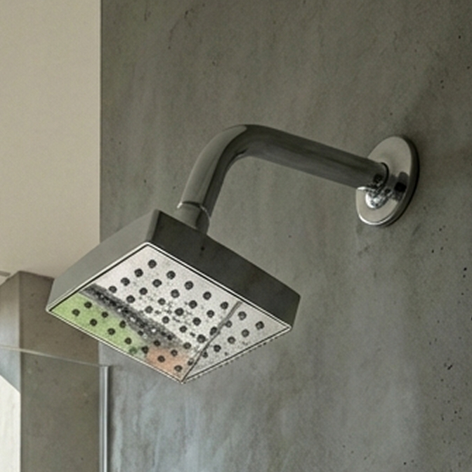 Chuveiro Ducha Gás Quadrada Articulada ABS Cromado para Aquecedor Solar Banheiro Luxo Moderno em Oferta na Shopee