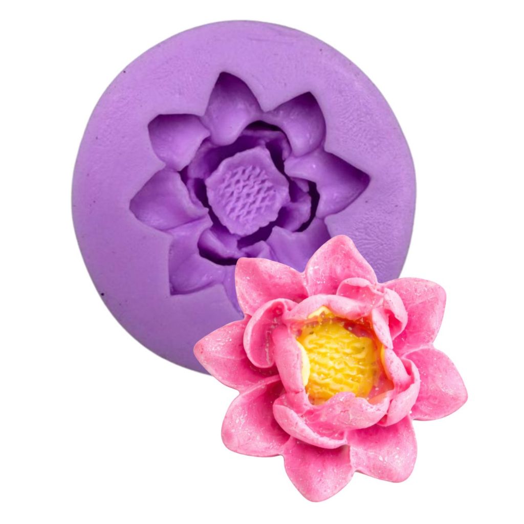 Molde de Flor 3 cm Em Silicone Pasta Americana Biscuit Chocolate Artesanato Confeitaria Rosa Jardim