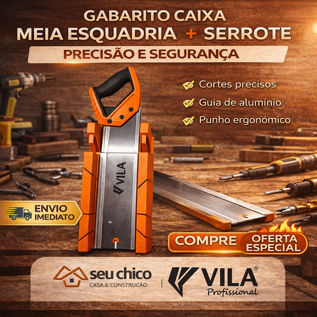 Gabarito Caixa Meia Esquadria Ferramentas Corte Esquadrias