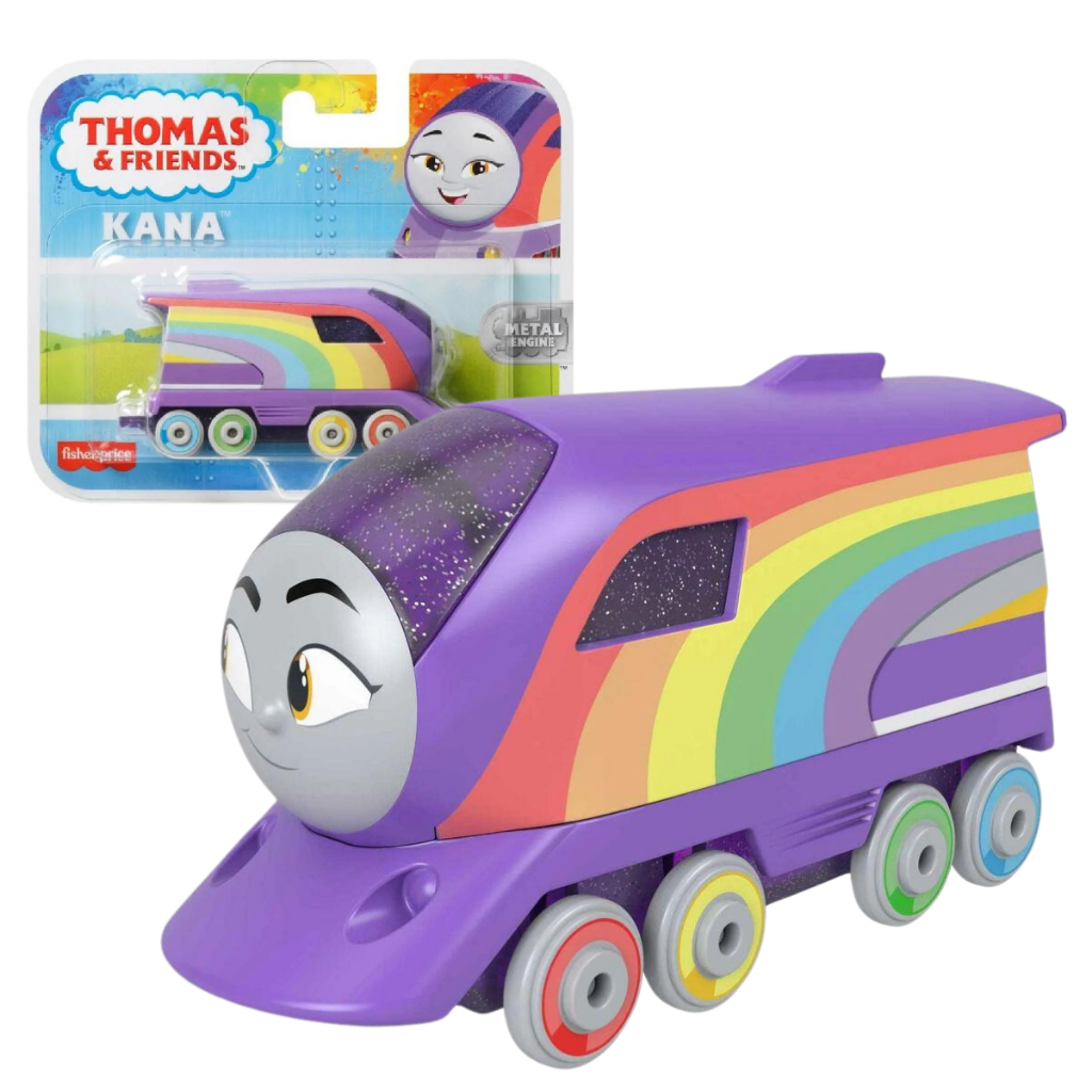Thomas E Seus Amigos Trem Metalizado Kana - Mattel Thomas Friends Rosa-claro Azul Amarelo