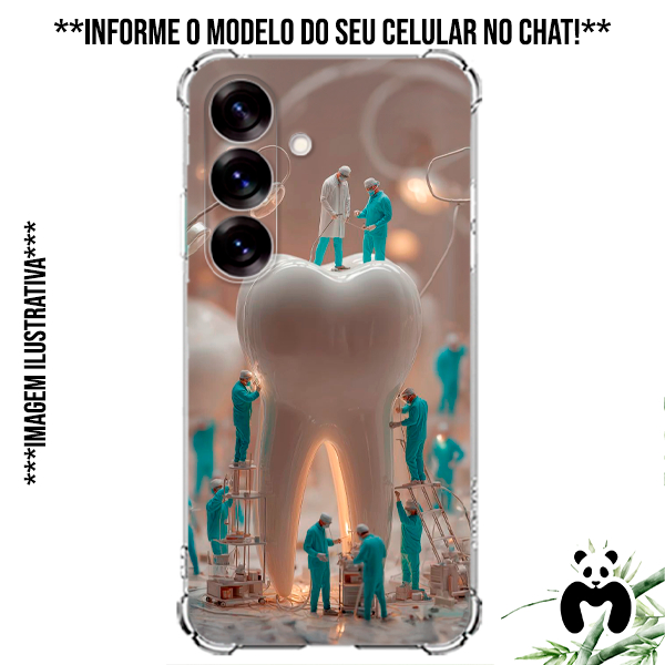 Capa Case Personalizada Capinha Celular Odonto Odontologia Profissões Profissão Dentista Dentes