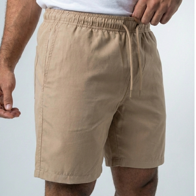 Bermuda Masculina Casual Confortável Tactel Elastano Com Bolso