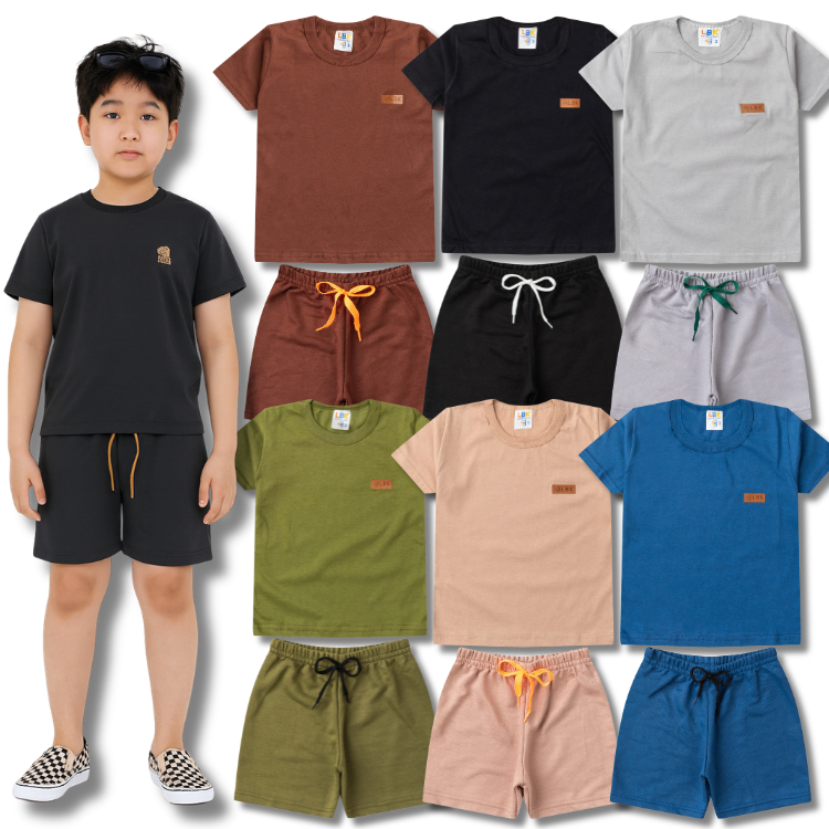 Kit 6 ou 8 Peças Camiseta Monocromático Liso Masculino Infantil Juvenil em Oferta na Shopee