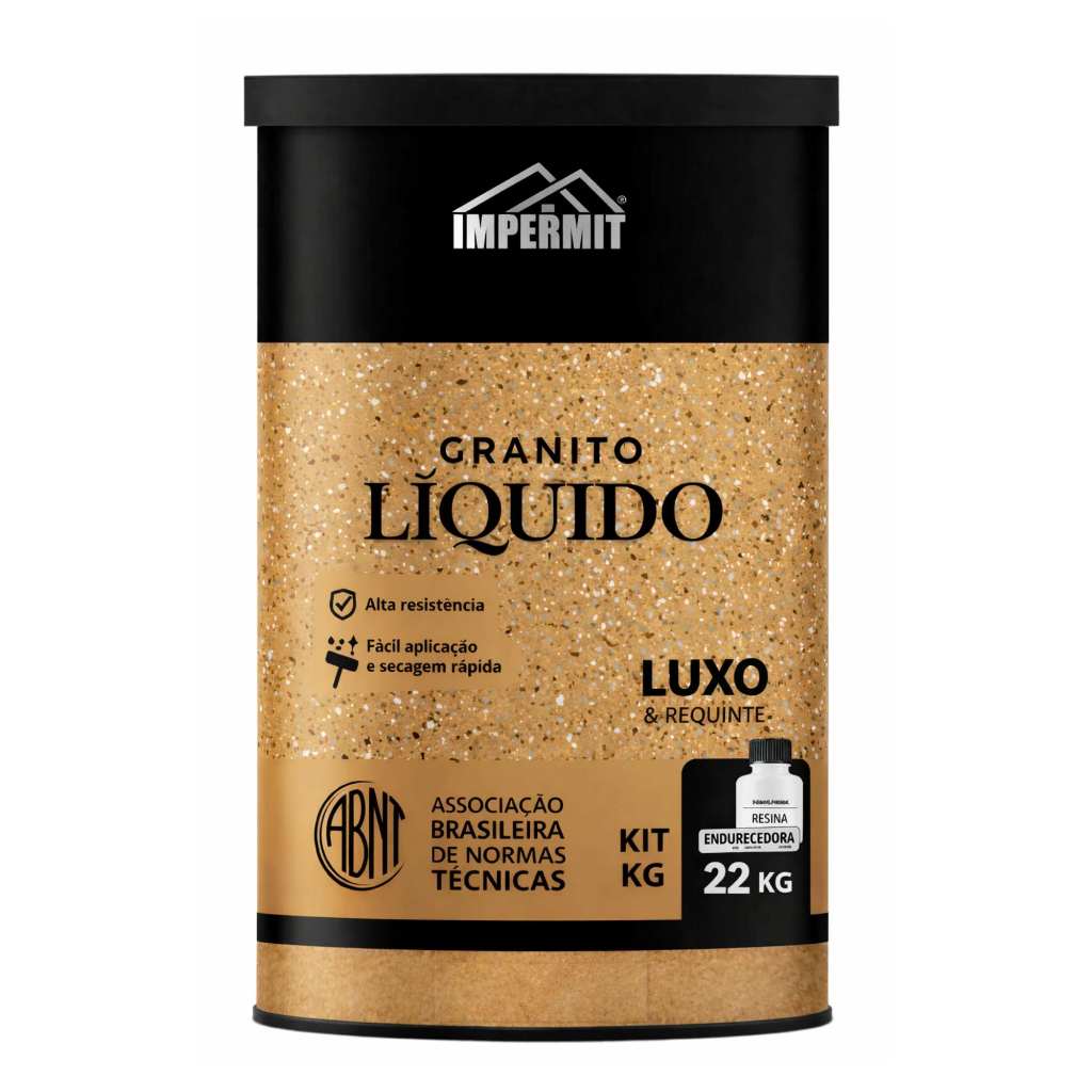 GRANITO LIQUIDO ANTIDERRAPANTE IMPERMIT KIT 22KG ATÉ 16M2