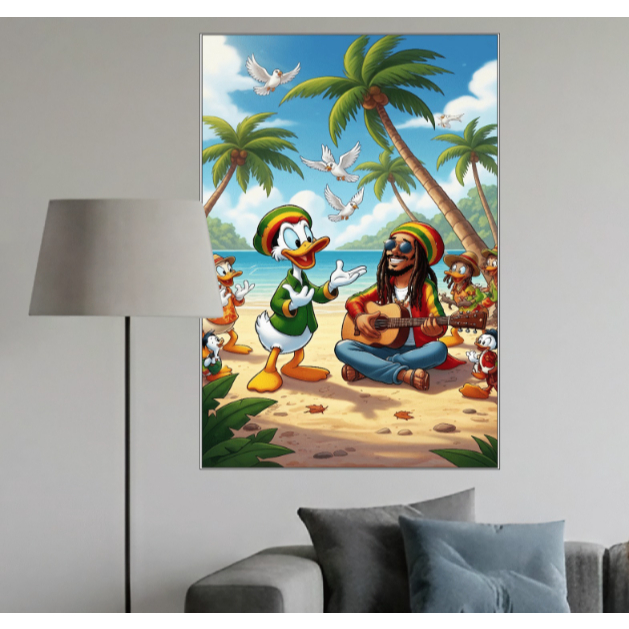Quadro Tio Patinhas Cofre Rico 60x40cm 4K Decoração Moderna