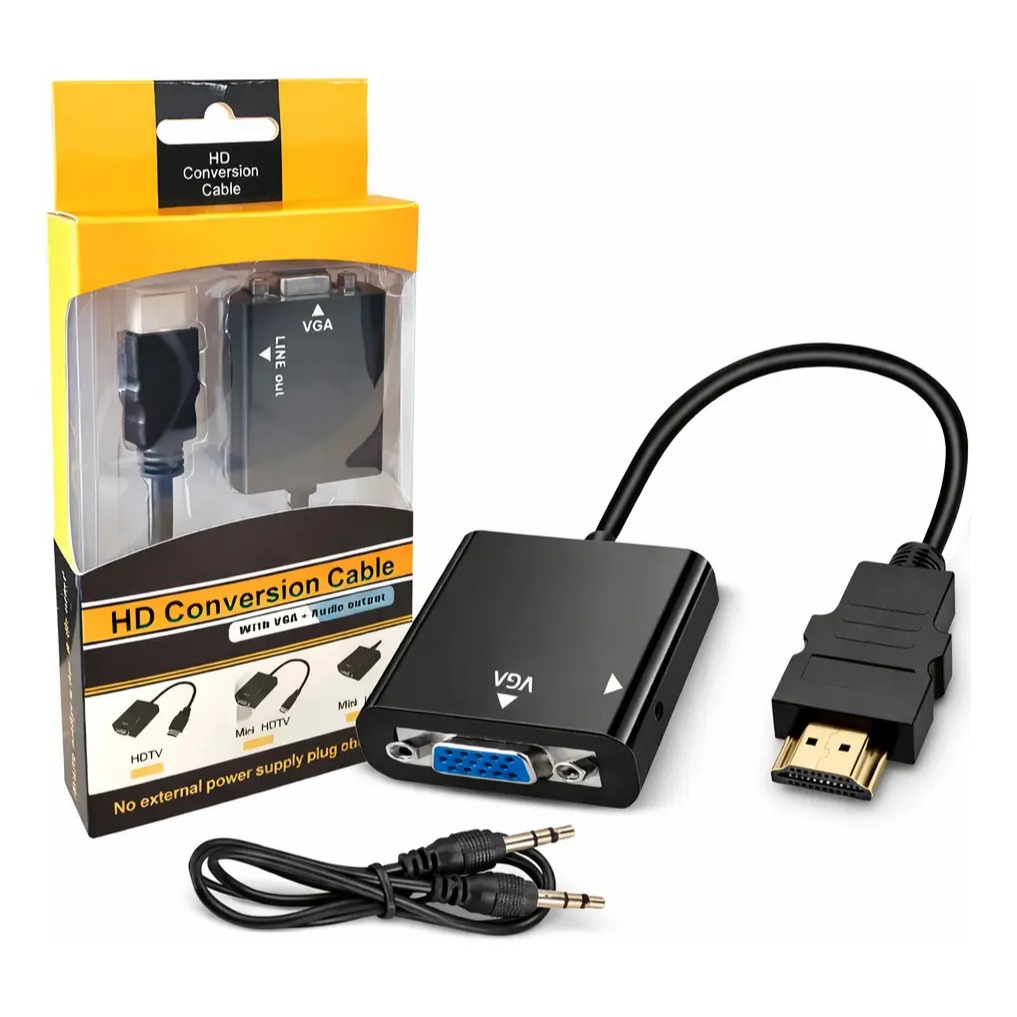 Cabo Conversor Adaptador Hdmi Para Vga Com Saída P2 Áudio - Cabo HDMI 3,5,10,15 Metros 2.0 4K 3D Ultra Full HD Blindado