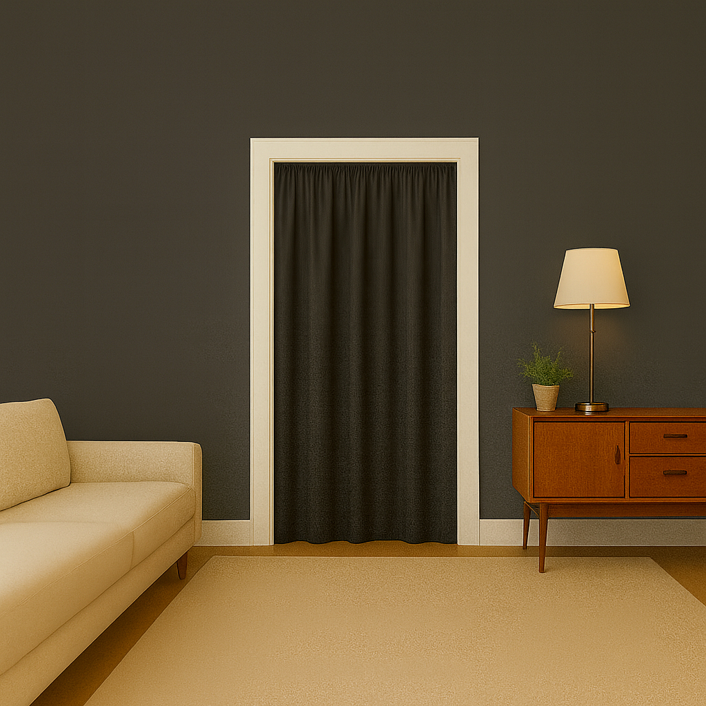 Cortina Elegante e Moderna de Porta 2.20x1.50 Produzida em Oxford Grosso para Varão