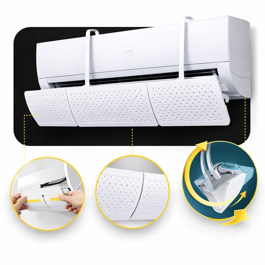 ❄️ Defletor Ar Condicionado Split Universal 7000 a 30000 Mil Btus Ajustável Sem Furo 56 a 96cm em Oferta na Shopee