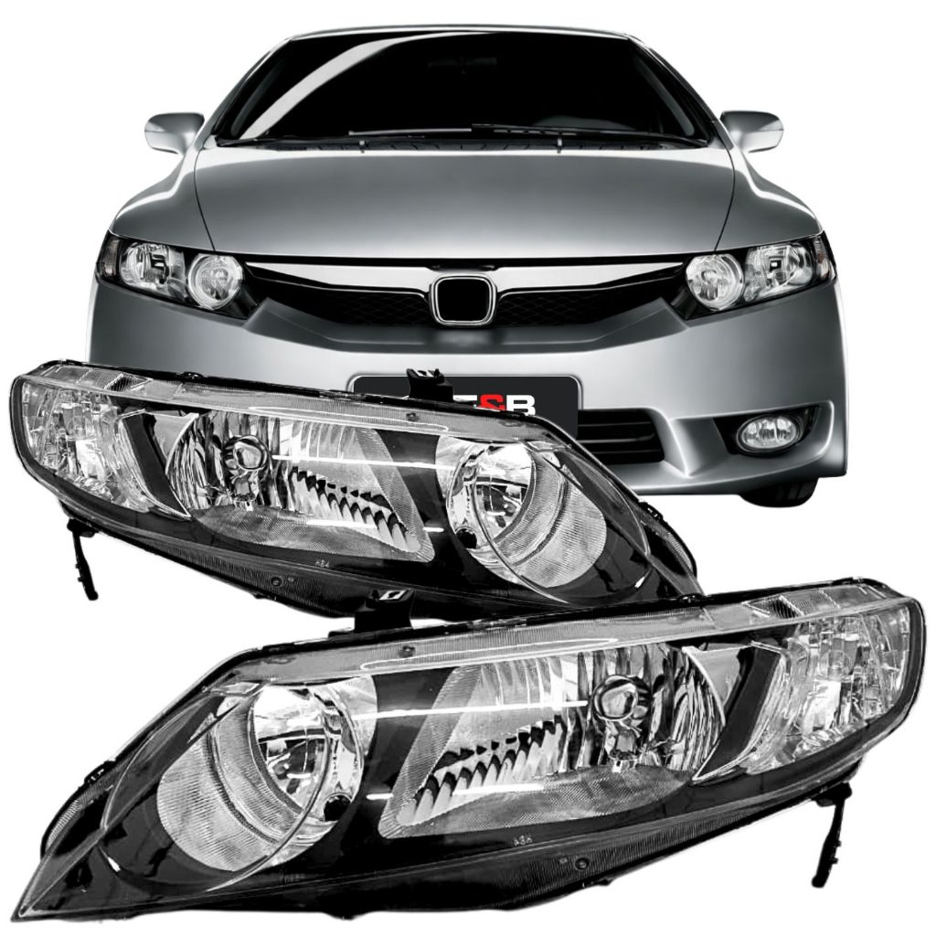 Par Farol New Honda Civic Modelo 2007 A 2011